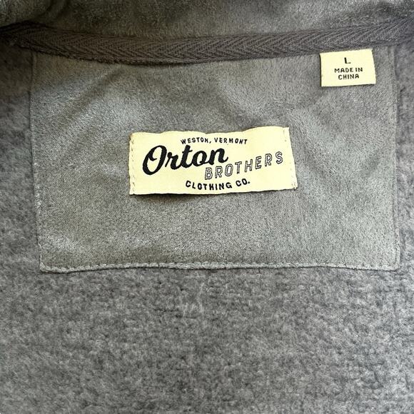 Orton Brothers Vest Men Large Full Zip Gray Fleece Outdoor Zipper Pockets Hiking - Picture 7 of 8